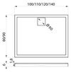 купить Душевой поддон New Trendy Lido Rectangular 120x80x6 B-0330 в Кишинёве 