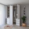 cumpără Dulap Smartex (15924) N17 160cm Alb+Kashemir în Chișinău 