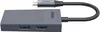 купить Переходник для IT Rapoo 226496 UCH-4013 USB-C Hub, USB-C to USB-A and USB-C, grey в Кишинёве 