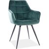 cumpără Scaun Signal Lilia velvet czarny stelaz/zelony bluvel 78 în Chișinău 