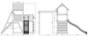 купить Детская площадка Fungoo CAROL-3 grey&white painted в Кишинёве 