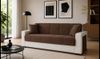 купить Диван Trendy Marmaris, extensibila cu lada de depozitare, 215x80x80cm, Maro/Alb в Кишинёве 