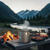 купить Посуда походная Nils NC4202 Oală de călătorie din aluminiu cu capac 1000ml в Кишинёве 