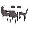 cumpără Set masă și scaune Evelin di Costacurta стол DT-431-1R B + 6 стульев XR-154B Dark Grey57 (velur) în Chișinău 