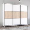 купить Шкаф Mobildor-Lux Aron uși glisante din PAL orizontal (260x60x210H cm) Alb Brilliant в Кишинёве 