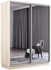cumpără Dulap Mobildor-Lux Fox uși glisante din oglinzi (150x60x200H cm) Sonoma în Chișinău 