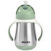 cumpără Cană cu pai Beaba B913535 Cana cu pai din inox 250 ml Sage Green în Chișinău 