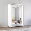 cumpără Dulap Mobildor-Lux Aron cu uși glisante cu oglindă vertical (160x60x230H cm) Alb Brilliant în Chișinău 