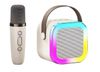 купить Музыкальная игрушка Essa K12 Boxă karaoke cu microfon și iluminare RGB, albă в Кишинёве 