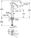 купить Смеситель для умывальника Grohe Essence Phantom Lavoar XL Black 24170KF1 в Кишинёве 