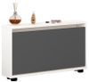 купить Полка для обуви Mobildor-Lux Leo Slim 50x16x47H cm White/Anthracite в Кишинёве 