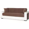 купить Диван Trendy Marmaris, extensibila cu lada de depozitare, 215x80x80cm, Maro/Alb в Кишинёве 