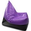 cumpără Fotoliu BeanBag BeanBag BM5803, Piramida, XL. Piele ecologică lucioasă MAX, violet cu negru în Chișinău 
