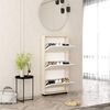 cumpără Raft pentru încălțăminte Mobildor-Lux Leo Slim 50x16x125H cm Sonoma/White în Chișinău 