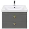 купить Шкаф под умывальник Mashtab 12636 Diplomat (Sava) suspendat cu 2 sertare 650x470x580 Antracit-Mokka в Кишинёве 