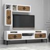 купить Тумба напольная для TV Trendy Samba, Alb 180x52x35cm в Кишинёве 