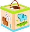 cumpără Jucărie Tooky Toy R25 /27 (70567) Cub-sorter cu animale din lemn TL642 în Chișinău 