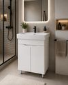 cumpără Dulap pentru lavoar Mashtab 22274 Print (ML) cu 2 uși 550x470x850 Alb lucios în Chișinău 
