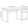 купить Офисный стол Ikea Malm 140x65 cm (Furnir stejar Alb) в Кишинёве 