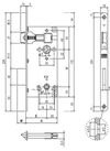 Замок WC AGB Patent Grande + oтветная планка полированная латунь