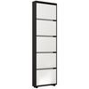 купить Полка для обуви Mobildor-Lux Leo Slim 60x16x203H cm Anthracite/White в Кишинёве 