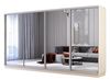 cumpără Dulap Mobildor-Lux Fox uși glisante din oglinzi (370x60x220H cm) Sonoma în Chișinău 