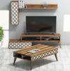 купить Стенка Trendy Planeta Орех, Белый (комплект мебели для гостиной) (GTR001258) в Кишинёве 