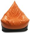 cumpără Fotoliu BeanBag BeanBag BM5805, Piramida, XL, piele ecologică lucioasă MAX, portocaliu cu negru în Chișinău 