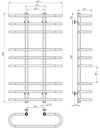 cumpără Uscător de prosoape Lianat 3022 Britanika 600x1000 П9 inox Milano în Chișinău 
