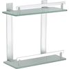 cumpără Raft de baie MSV 53683 2 nivele Tabarca 30X13.5XH30cm, sticlă, aluminiu în Chișinău 