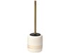 Perie WC cu suport Tendance Golden Stripes, albă, din ceramică
