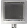 cumpără Trap de duș Uniplast 21552 patrata, set D. 40 x 90° S08 HOLE (inox) 150 x 150 x 67 mm în Chișinău 