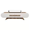 купить Тумба напольная для TV Trendy Trandafir, Nuc, Alb 145x49x36cm в Кишинёве 