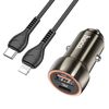 Hoco Z46A Blue whale PD20W+QC3.0 car charger set(C to iP) 