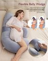 купить Подушка для мам Momcozy PP007-GR00NB-C Perna pentru maternitate in forma F Velvet Grey в Кишинёве 