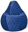 купить Кресло-мешок BeanBag BM6133, Кресло Груша из велюра Maserrati "Romb", L, синий в Кишинёве 