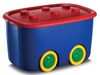 Cutie pentru jucarii KIS 46l, 58X39XH32cm, cu rot, rosu/albastru