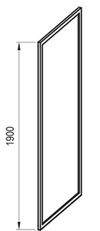 купить Перегородка для душевой кабины Ravak Panel Fix Blix 90x195 Al transparent BLPSZ-90 (X93H70C00Z1) в Кишинёве 