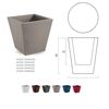 cumpără Ghiveci de exterior patrat LYXO COSMOS BROWN square pot H 40cm x L 40cm max 26kg VA315-DM4040-008 (Ghiveci de exterior) în Chișinău 