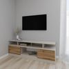 cumpără Comodă TV Smartex (16552) Т9 200cm TV Kashemir+Stejar Inchis în Chișinău 