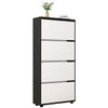 купить Полка для обуви Mobildor-Lux Leo 100x27x164 cm Anthracite/White в Кишинёве 