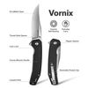 купить Нож походный Sencut S25038-2 Vornix, mâner Canvas Micarta negru, Liner Lock в Кишинёве 