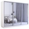 купить Шкаф Mobildor-Lux Fox uși glisante din oglinzi (270x60x220H cm) Alb в Кишинёве 