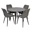 cumpără Set masă și scaune Evelin di Costacurta стол DT-402-6B + 4 стула YTC-055B Dark grey în Chișinău 