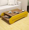 купить Журнальный столик Trendy Cool, орех, желтый 120x30x63 см в Кишинёве 