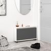 купить Полка для обуви Mobildor-Lux Leo Slim 50x16x47H cm White/Anthracite в Кишинёве 