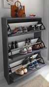 купить Полка для обуви Nex Home Полка для обуви, 3 отделения, 74x24x111 см, Антрацит (18-03-08) в Кишинёве 