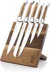 cumpără Set cuțite Laguiole Luxury Line 5 Kitchen Knives Olive Wood cu suport magnetic în Chișinău 