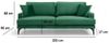 cumpără Canapea Trendy Papira 90x88x205cm (3 locuri) în Chișinău 
