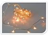 Огни новогодние "Нить" 100LED тепл-бел, 7.6m, прозр кабель